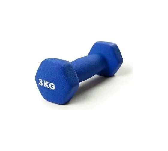 Виниловая гантель Atlas Sport 3 кг, синяя 2071000340036 1