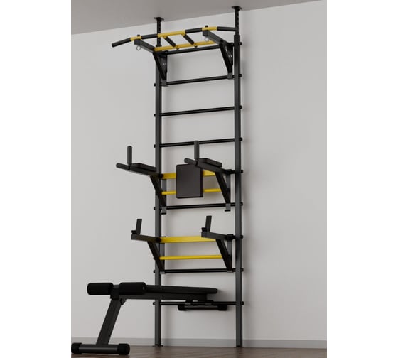 Шведская стенка BARFITS new age l4 турник 3 хвата, черный newage-l4-black