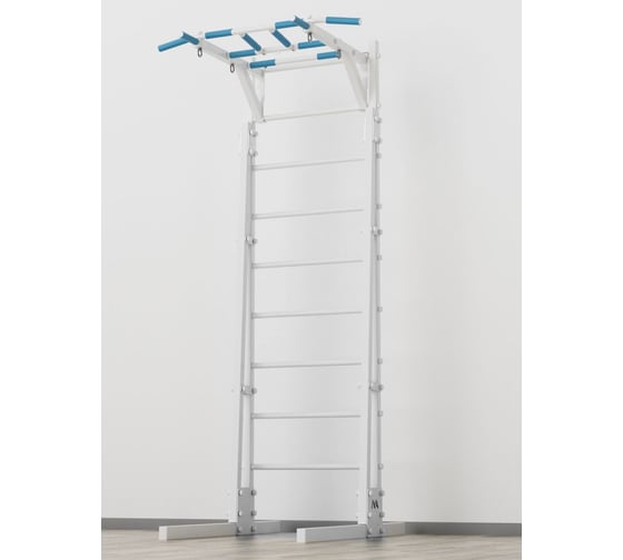 Напольная шведская стенка BARFITS new age r1 с рукоходом, белый na-r1-ruk-white 1