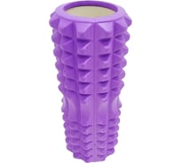 Массажный двусторонний ролик URM шипы, полоски, 33x14 см, фиолетовый B01016