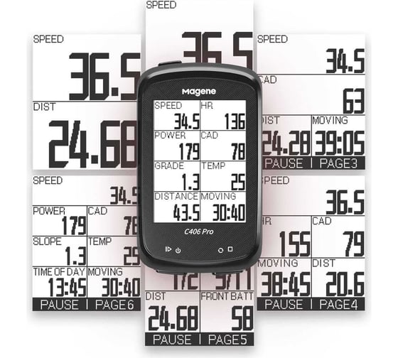 Велокомпьютер Magene C406 Pro, ГЛОНАСС/GPS 110 функций MGNBT406PRO