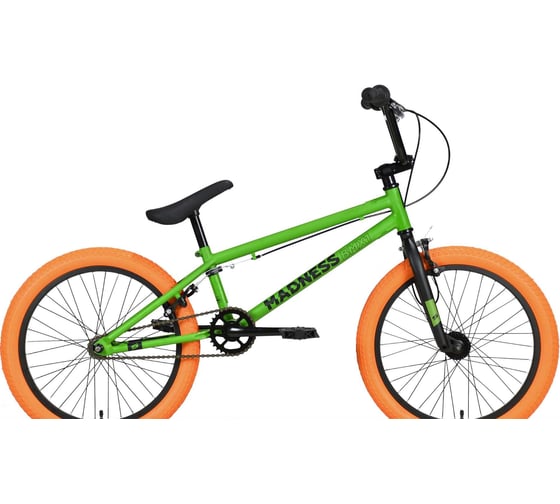Велосипед STARK Madness BMX 1, 2023, зеленый/черный/оранжевый HQ-0013630