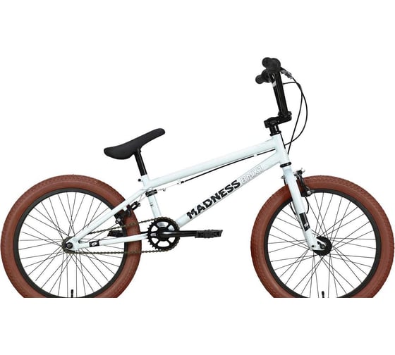 Велосипед STARK Madness BMX 1, 2023, серебристый/черный/коричневый HQ-0012539