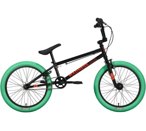 Велосипед STARK Madness BMX 1, 2023, черный/красный/зеленый HQ-0012536