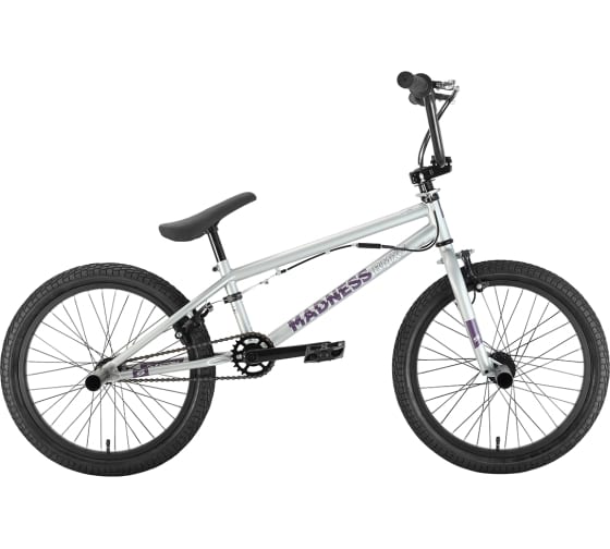 Велосипед STARK Madness BMX 3, 2022, серебристый/фиолетовый HQ-0010208 1