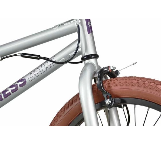 Велосипед STARK Madness BMX 3, 2023, серебристый/фиолетовый/коричневый HQ-0012543
