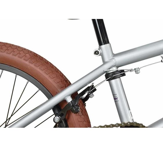 Велосипед STARK Madness BMX 3, 2023, серебристый/фиолетовый/коричневый HQ-0012543