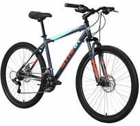 Велосипед STARK Outpost диаметр колес 26.1 D, 2023, серый металлик/мятный/красный, размер рамы 18" HQ-0009949