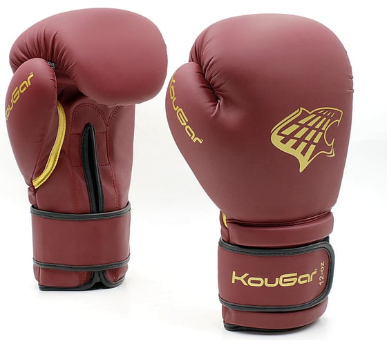 Боксерские перчатки Kougar 12oz, бордовые KO800-12