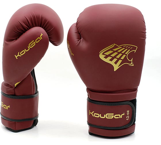 Боксерские перчатки Kougar 10oz, бордовые KO800-10