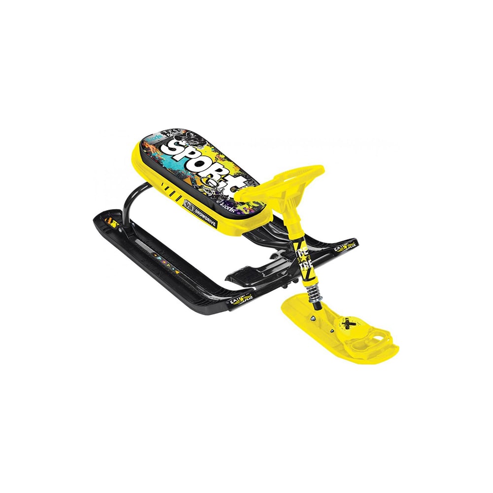 Снегокат Nika граффити на желтом, черный каркас ТС5/ГЖ2 - выгодная цена ...