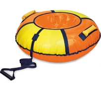 Надувная ватрушка (тюбинг) с автокамерой, 95 см, "Классик" оранжевый/желтый Nika ТБ1К-95/ОЖ2