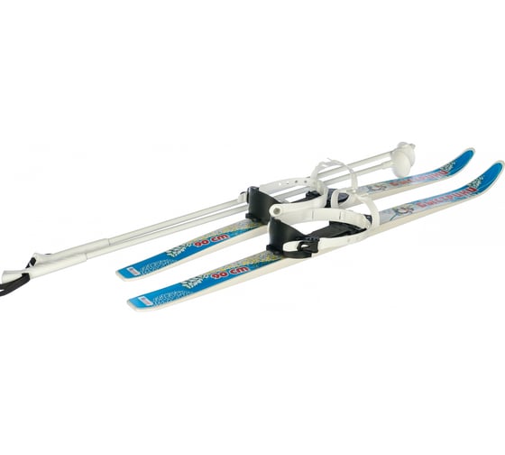 Детские лыжи с палками Cicle Быстрики 90/90 см, голубые 4607156366521 4607156366538