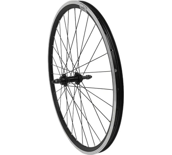 Заднее колесо Black Aqua 26", двойной алюминиевый обод, промподшипник, гайки, V-brake, под трещотку WSM-26RV-SHF