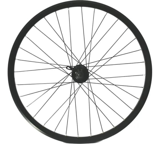 Переднее колесо Black Aqua 26", двойной алюминиевый пистонный обод, алюминиевый втулка, промподшипник, эксцентрик, D-brake 2007000051702 1