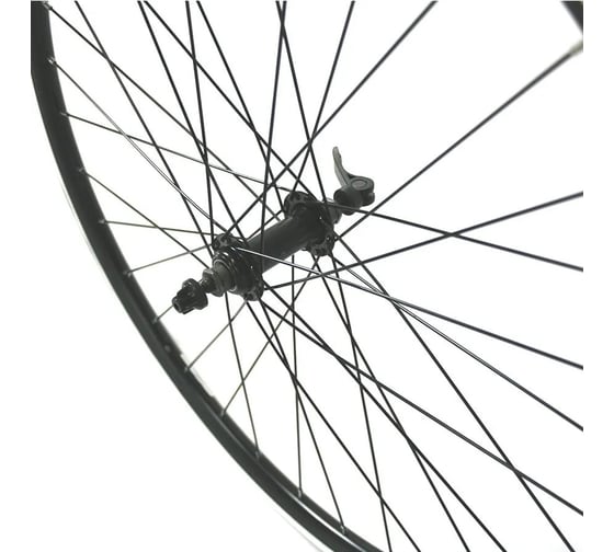 Переднее колесо Black Aqua 26", двойной алюминиевый обод, промподшипник, эксцентрик, V-brake WSM-26F 2007000051696