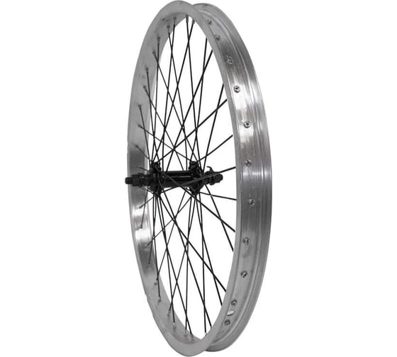 Переднее колесо Black Aqua 28", одинарный алюминиевый обод, гайки, V-brake WSF-28F