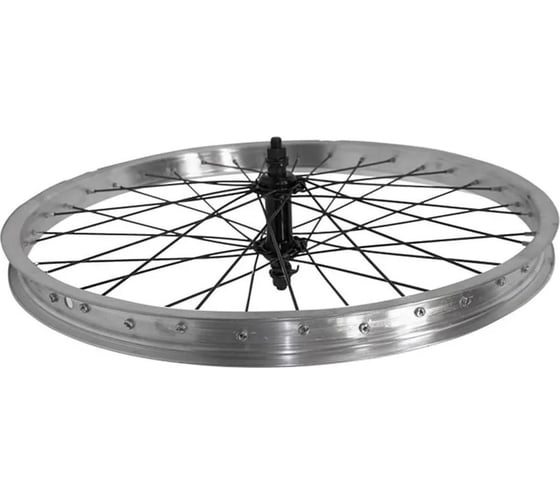 Переднее колесо Black Aqua 28", одинарный алюминиевый обод, гайки, V-brake WSF-28F