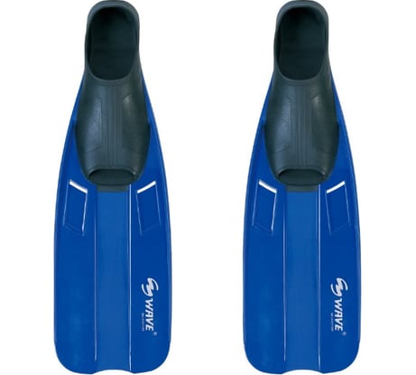 Ласты для плавания WAVE р.42-44, синие F-6835