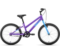 Велосипед ALTAIR MTB HT 20 LOW, диаметр колес 20, 1 скорость, размер рамы 10.5, 2022, фиолетовый/голубой IBK22AL20087