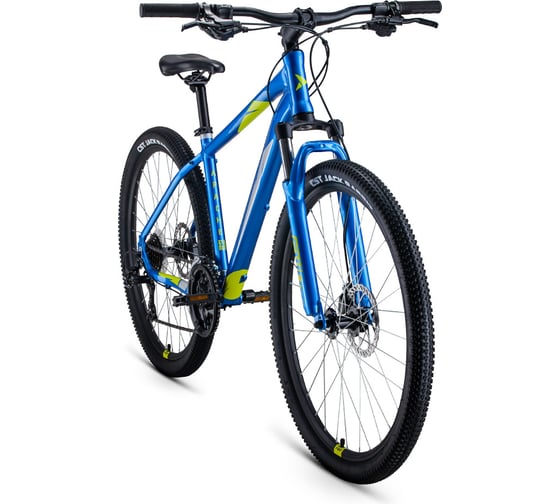 Велосипед FORWARD APACHE 27.5, 2.0 DISK, 2022, рама 21, синий/зеленый RBK22FW27334