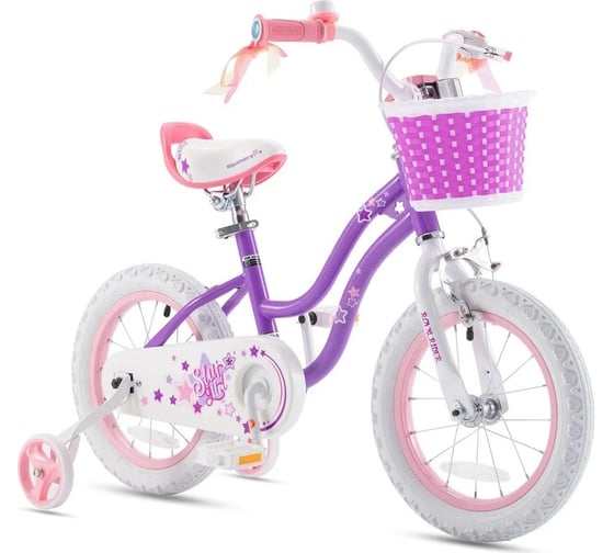 Велосипед Royal Baby Stargirl диаметр колес 14, фиолетовый/фиолетовый RB14G-1