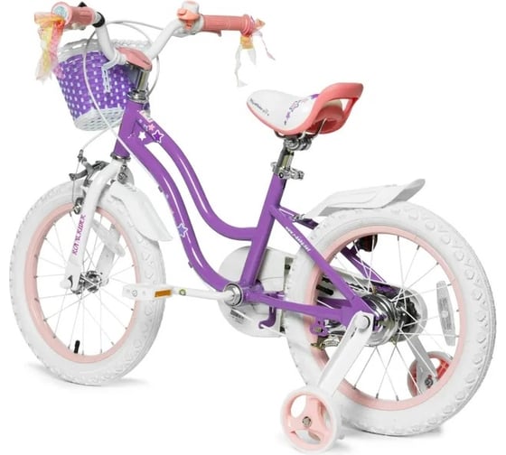Велосипед Royal Baby Stargirl диаметр колес 14, фиолетовый/фиолетовый RB14G-1