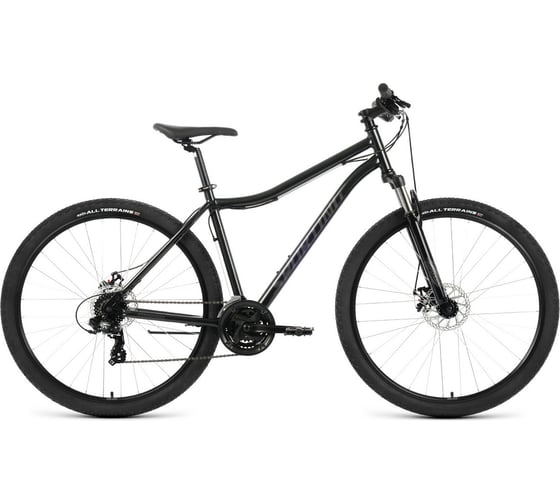 Велосипед FORWARD 29 SPORTING 2.0 DISK, 2023, рама 17, черный/темный/серый RB3R9813FXBKDGY