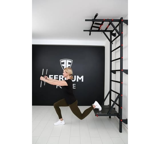 Степ-платформа для шведской стенки FerrumForce степпер, черно-красный F0010190-1