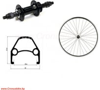 Заднее колесо FORWARD 26'', SW, под V-brake RWR260036024