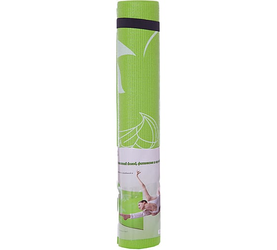 Коврик для йоги и фитнеса SportElite YL-Sports 173х61х0.4 см, с принтом, салатовый BB8302