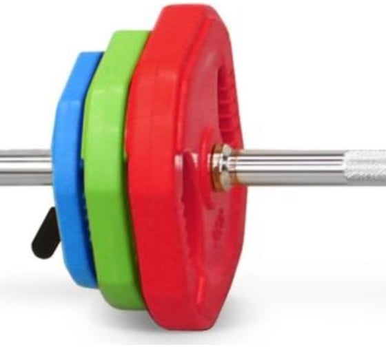 Штанга для аэробики бодипамп Bronze gym гриф, диски, замки BG-FA-BP