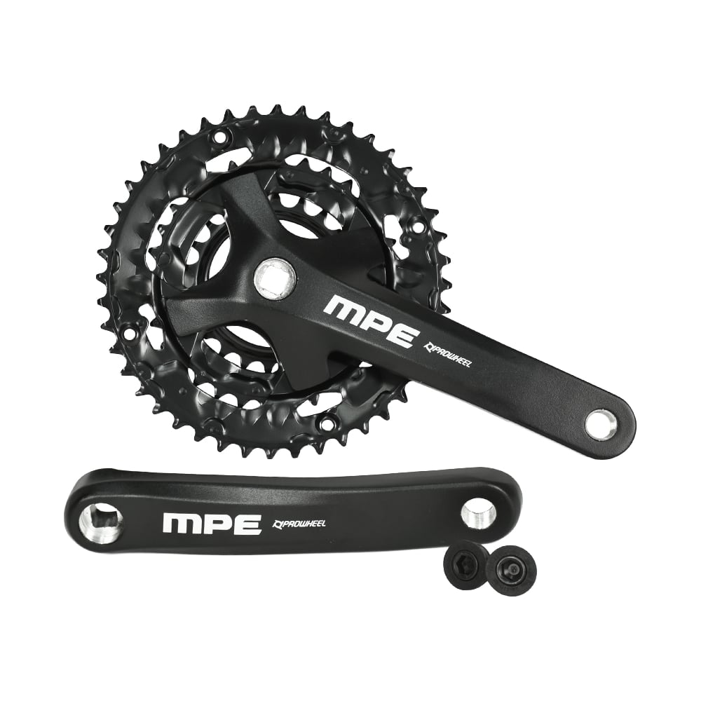 Pédalier Et Manivelles Prowheel Pour VTT - 3 Plateaux 10 Vitesses, 175 Mm, 42/32/24 Dents - Noir