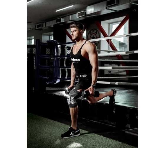 Наколенник для суставов с гелевым кольцом для спорта и танцев Shark fit размер M G0260