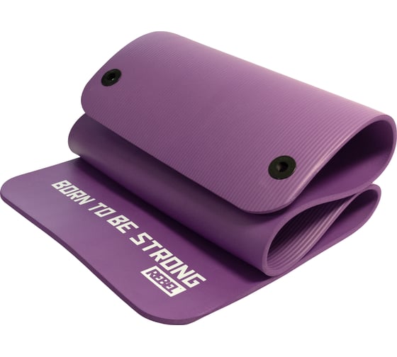 Мат для аэробики Rebel NBR 12.5 мм, фиолетовый, с кольцами R-NBR125HD-PURPLE
