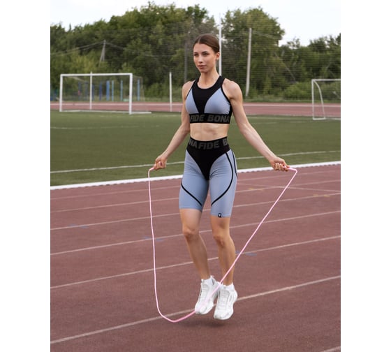 Скакалка для фитнеса Shark fit розовая J0313