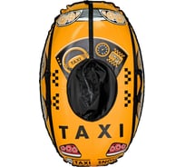 Надувная ватрушка с автокамерой R20 ТяниТолкай Машинка 120х80 см, желтая 76643