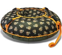 Надувная ватрушка с автокамерой PolyTube Орнамент-Луноход, 120 см PT1276К