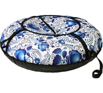 Надувная ватрушка с автокамерой PolyTube Декор-Гжель 80 см PT0884К