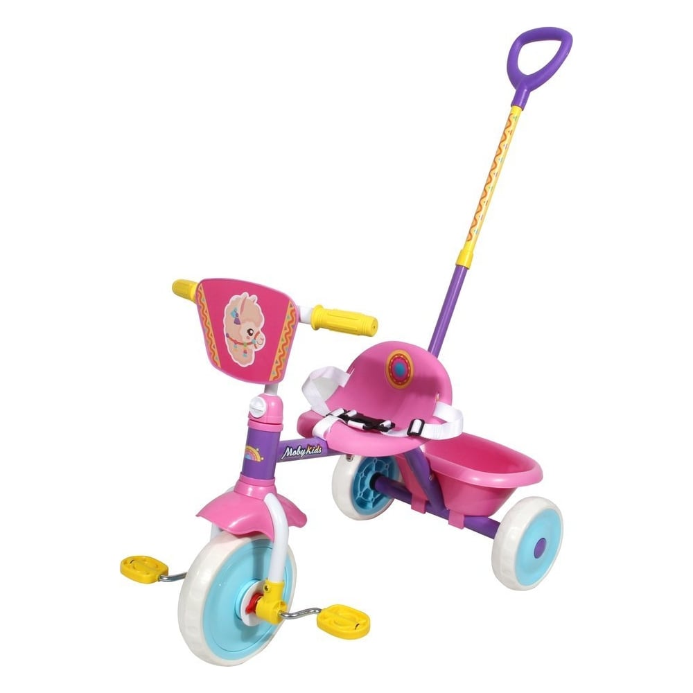 Велосипед Moby Kids Альпака, 9/7 колеса EVA, розовый 649242 649242 ...