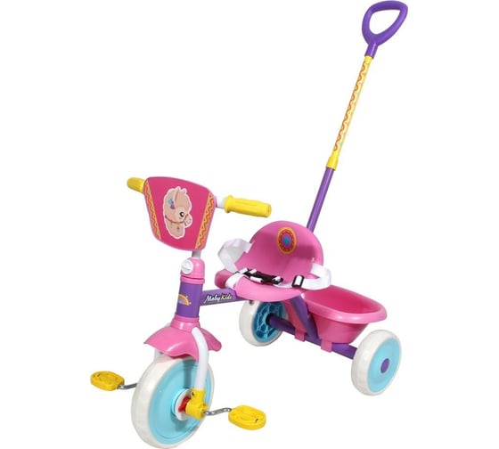 Велосипед Moby Kids Альпака, 9/7 колеса EVA, розовый 649242  649242 1