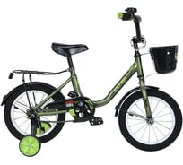 Детский велосипед Black Aqua DK-1804 с корзиной, хаки 4610099424401