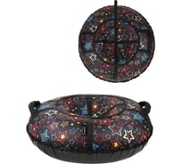 Тюбинг X-match Люкс Звезды черные, 100см 582150