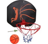 Набор для игры в баскетбол Наша игрушка щит 35x29 см, кольцо 21.5 см, мяч 12 см, игла сталь 653312