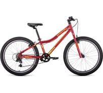Велосипед FORWARD TITAN 24, 1.0, 24, рост 12, 2022, красный/желтый RBK22FW24842