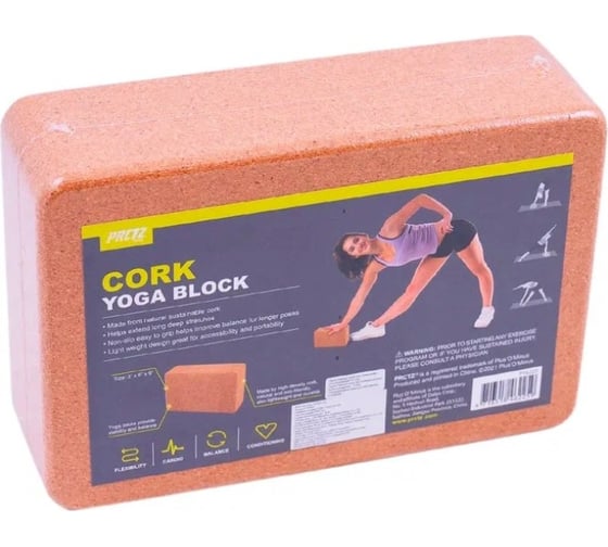 Блок для йоги PRCTZ cork yoga block, пробка PY6225