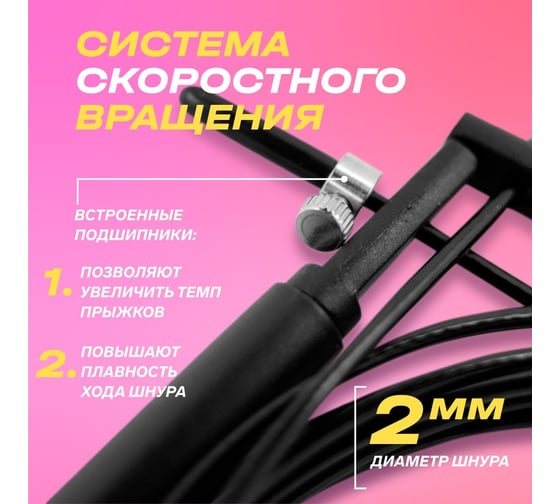 Скакалка скоростная speed jump rope pro-speed, 300 см. PRCTZ PF2345