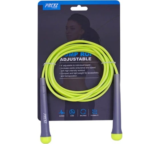 Регулируемая скакалка PRCTZ jump rope adjustable, 275 см PF2322