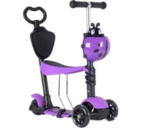 Самокат-беговел Black Aqua MG023D светящиеся колёса, фиолетовый 2000999792892