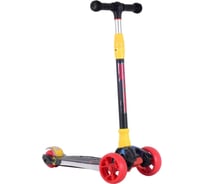 Самокат Black Aqua S00488 светящиеся колёса, красный-желтый 2000999792847